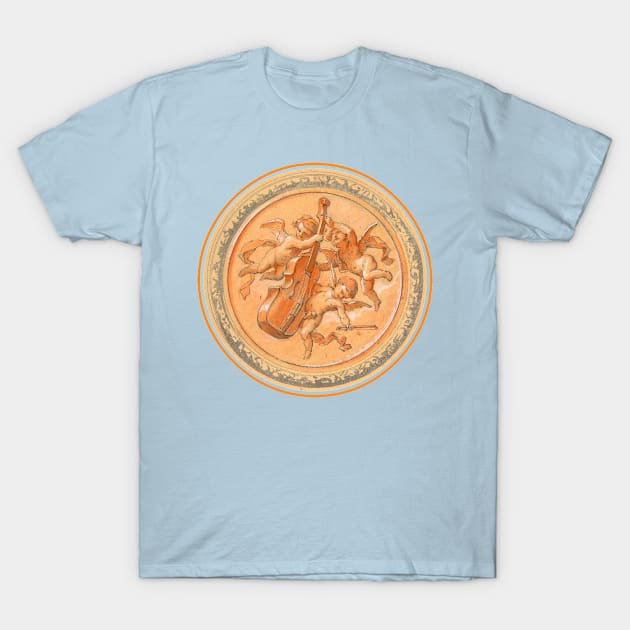 Cherubs With Cello T-Shirt by Artsy Y'all